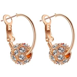 Pretty gold and silver rhinestone earrings!